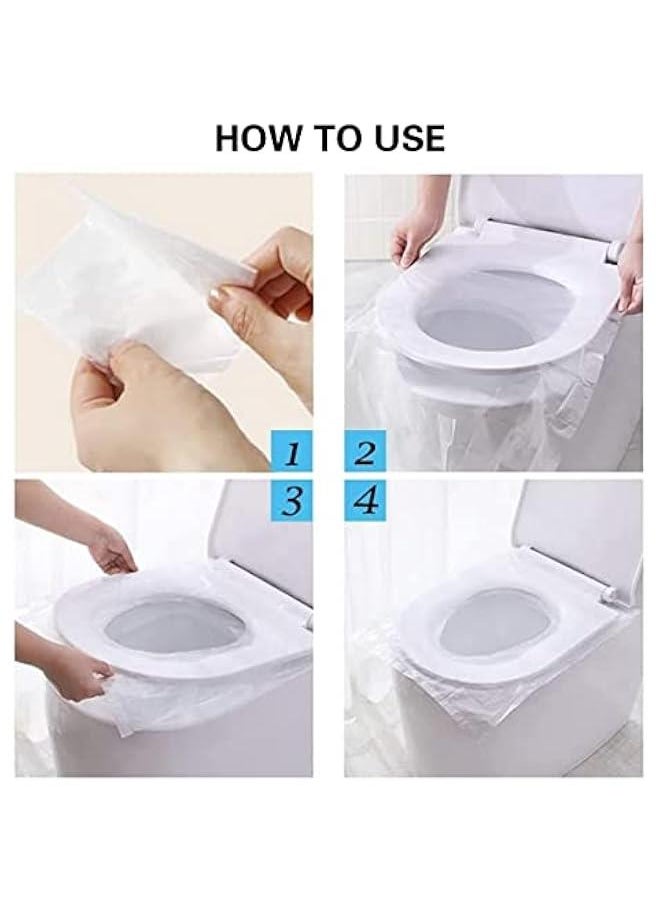 Gonice 50Pcs Travel Disposable Toilet Seat Cover Waterproof Non-Slip Toilet Seat Cushion Independent Packing Toilet Mat for Baby Pregnant Mom  - Image 5