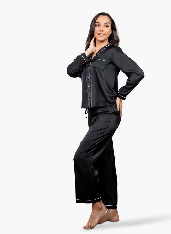 أدريا طقم بيجامة كلاسيك طويل للسيدات - Image 3