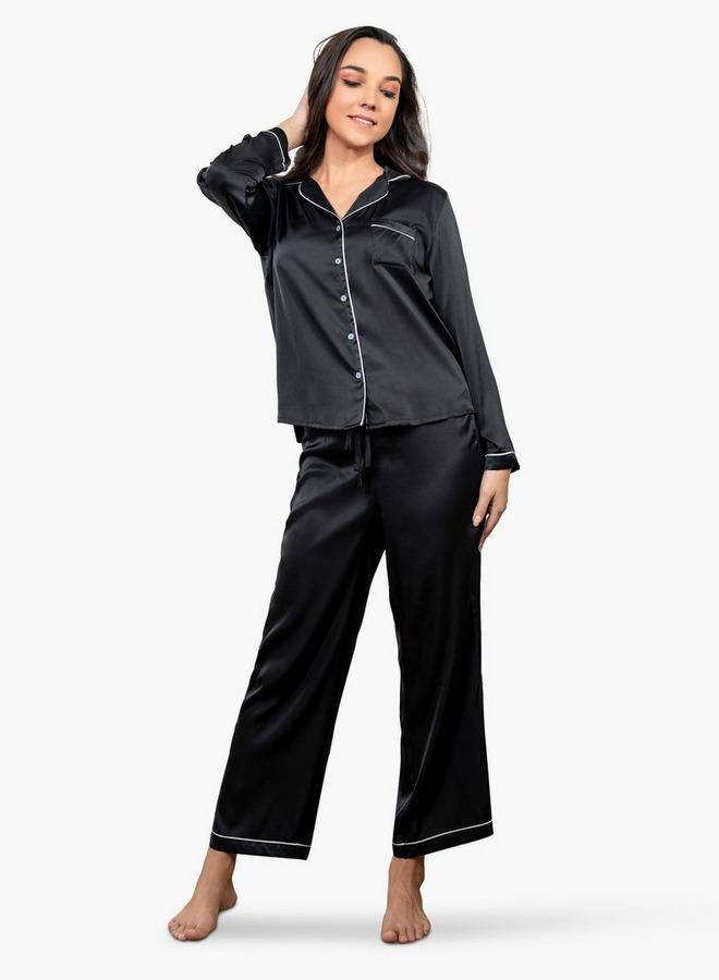 أدريا طقم بيجامة كلاسيك طويل للسيدات - Image 2