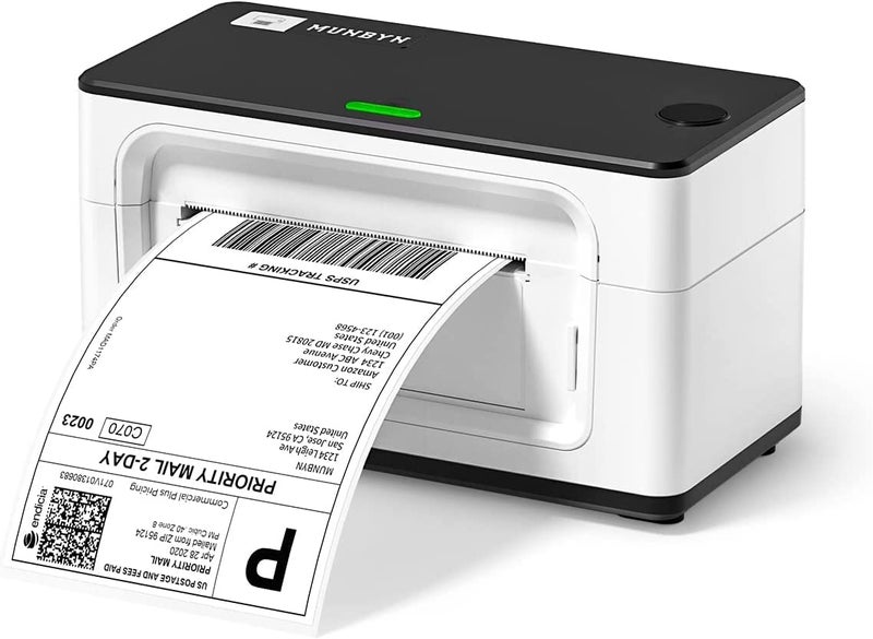 MUNBYN Shipping Label Printer RealWriter 941, 4x6 Thermal Label Printer for Shipment of Packages, Home Shipping Small Business, Compatible with macOS, Windows (USB/USB+Bluetooth) - Image 1