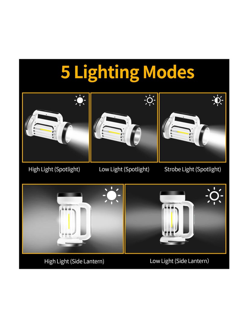 Zikra Flashlight Lantern for Camping, Super Bright 1000 Lumen Powerful LED Rechargeable Flashlights with 5 Light Modes, IPX6 Waterproof, Perfect for Power Outages, Hurricane Emergency, Hiking, Fishing - Image 3