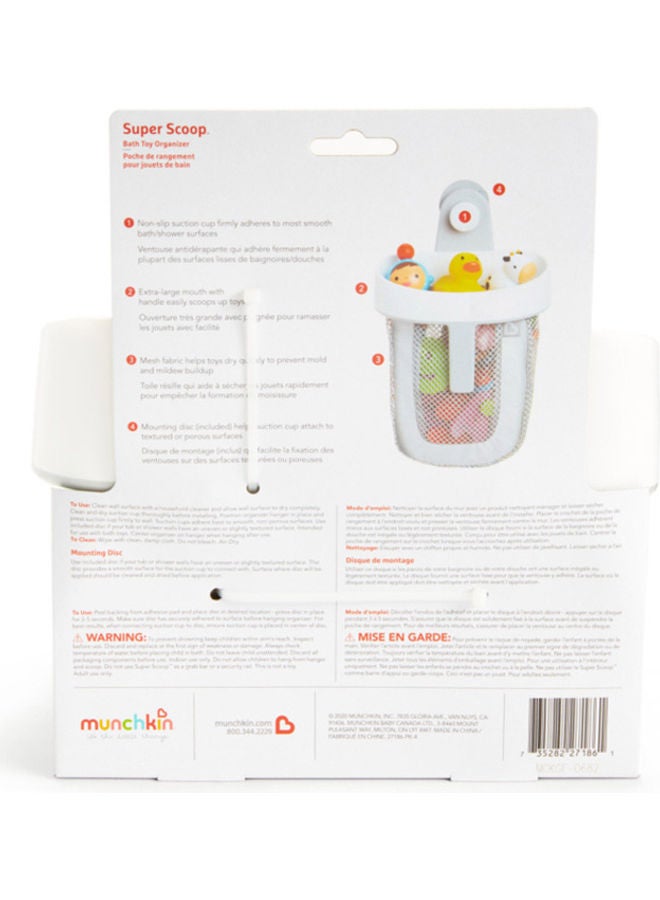 Munchkin Super Scoop Bath Toy Organiser, Grey - Image 4