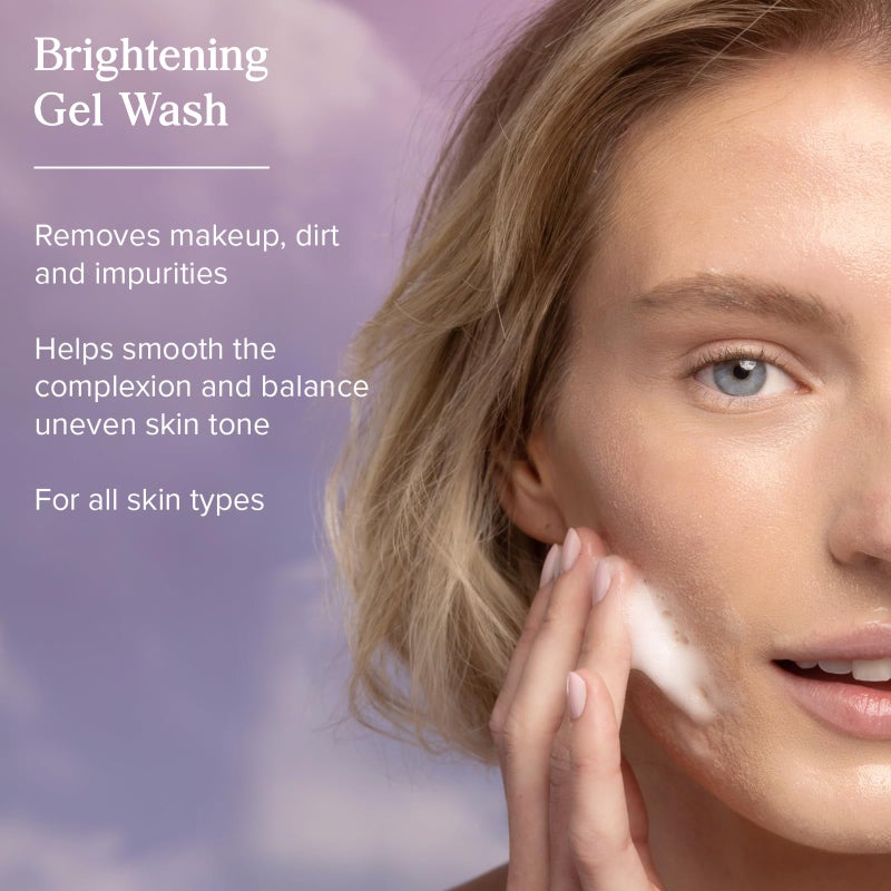 HERITAGE STORE Aura Glow Facial Cleanser, Facial Moisturizer - Daily Skin Care Bundle - Brightening Face Wash, Moisture-Rich Gel Cream, Add Radiance w/Clear Quartz, Vegan, Hypoallergenic, 6oz/1.9oz - Image 2