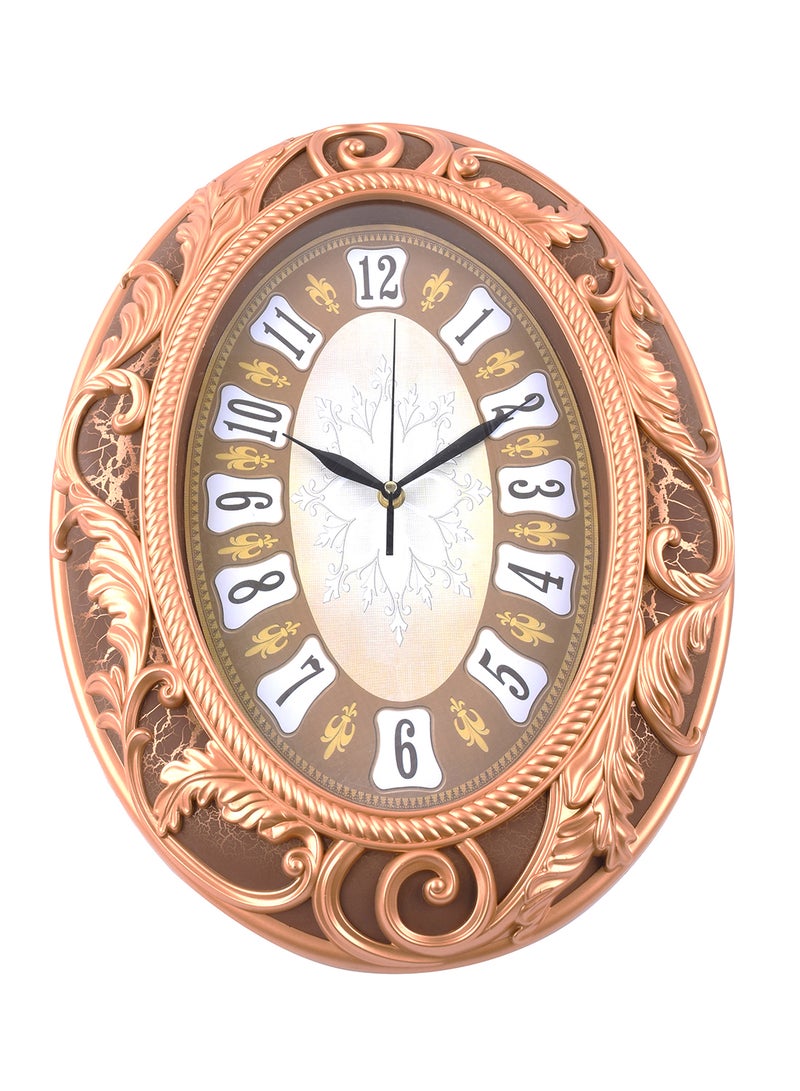 Home Concept Analog Wall Clock Brown 45x35x5centimeter - Image 2