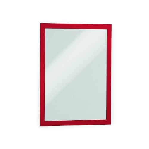 Durable Duraframe Self-Adhesive Magnetic Document Sign Holder - Letter-Size 8.5" x 11" Inches - Red - Pack of 2 - Image 1