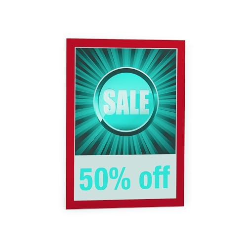 Durable Duraframe Self-Adhesive Magnetic Document Sign Holder - Letter-Size 8.5" x 11" Inches - Red - Pack of 2 - Image 3
