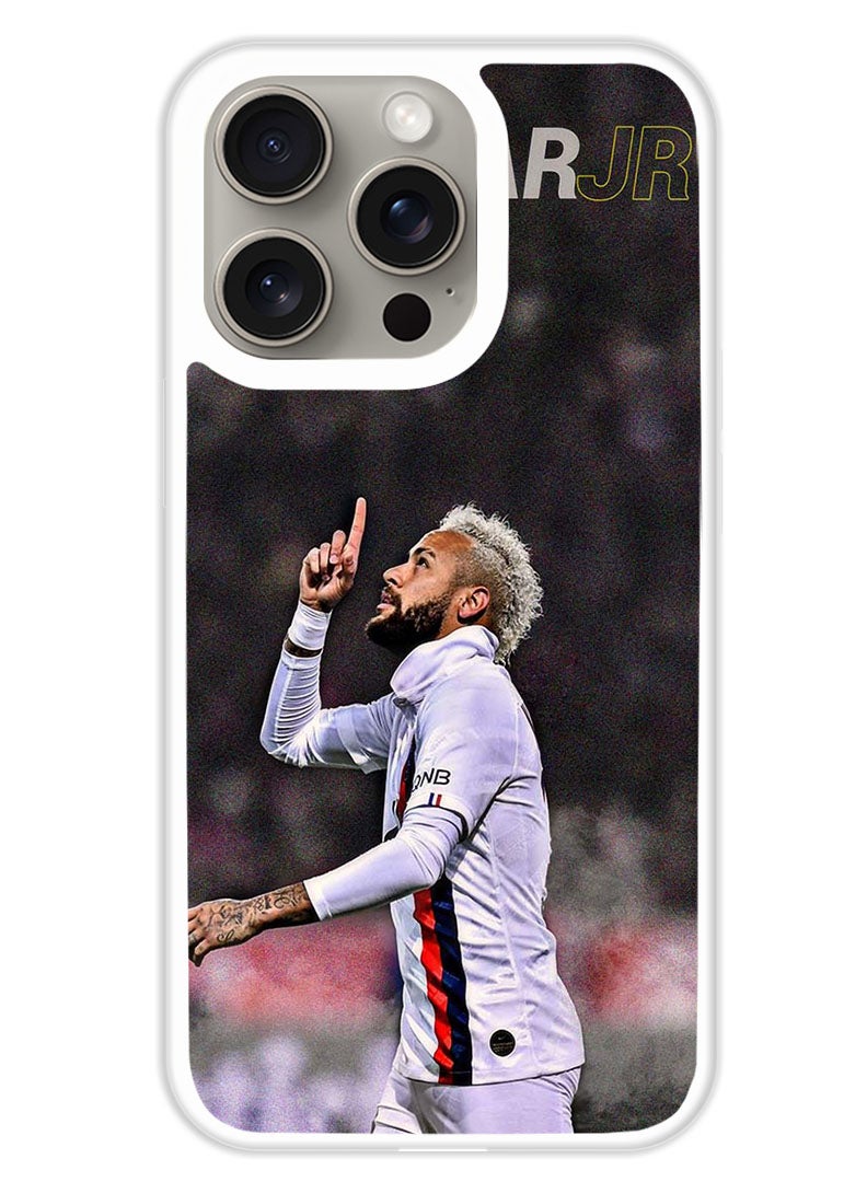 Theodor Protective Case Cover For APPLE IPHONE 15 Pro Max Neymar Jr (White Bumper) - Image 1