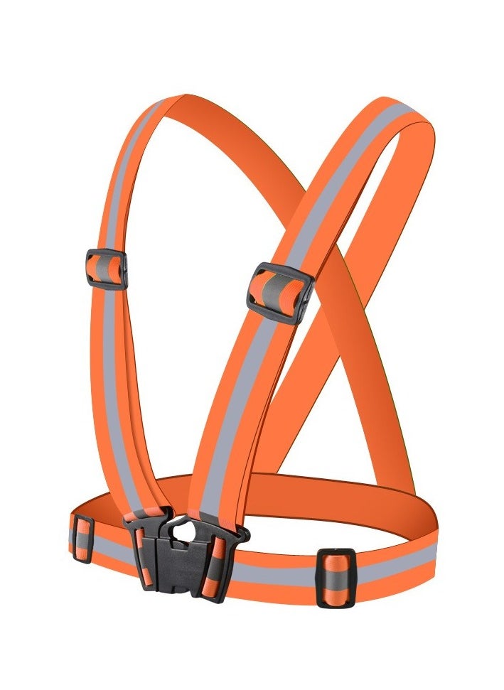 Estelle - Adjustable Reflective Vest Safety Belt And Safety Jacket,  With High Visibility are available  (Orange) - Image 1