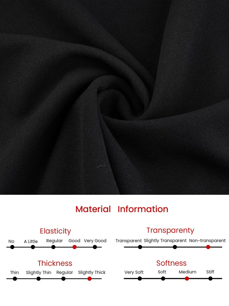 Hobemty Women's 3/4 Sleeve Pencil Dress Boat Neck Elegant Wear to Work Midi Sheath Dresses X-Large Black - Image 5