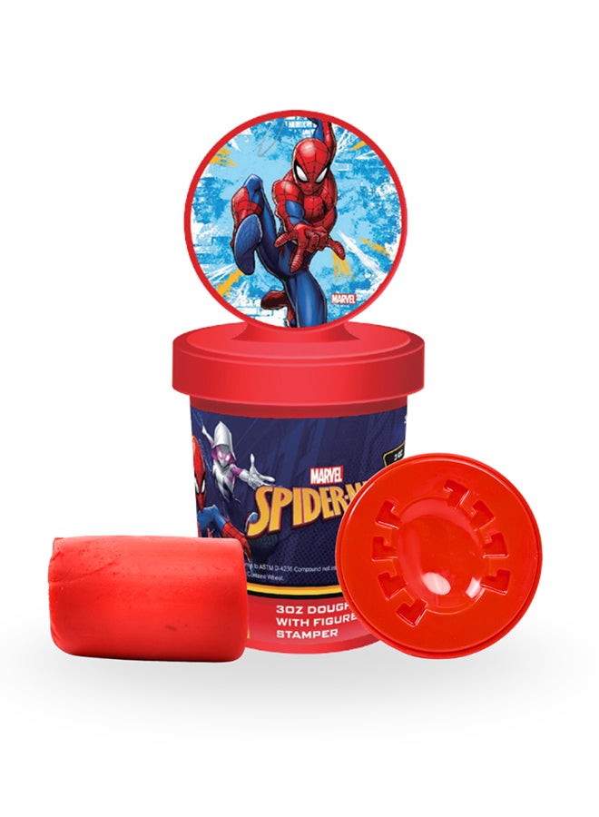 MARVEL عجينة مارفل سبايدر مان 3 أونص مع طابع شخصية | طين غير سام للأطفال | لعبة فنية إبداعية | أحمر - Image 4