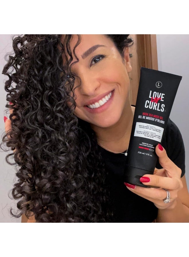 Love Ur Curls جل الشعر من لوف يور كيرلز مع طحالب البحر الأيرلندية، تثبيت متوسط، جل تصفيف الشعر لتحديد تجاعيد الشعر، الأمواج، واللفائف، نباتي، خالي من القسوة، 236 مل - Image 3