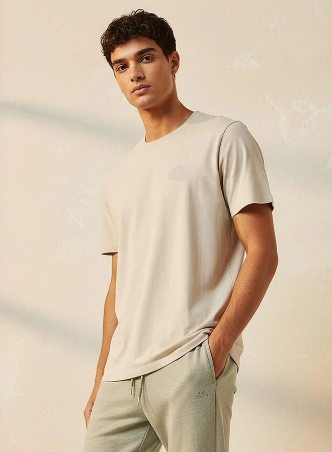Kappa BEIGE Kappa Logo Print T-shirt for Men | Best Price UAE
