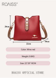 roaiss Leather Women Shoulder Bag Women's Handbag Elegant Patent Leather Bag Waterproof Handbag Shoulder Bag Women Large Capacity Bag  - Image 4