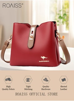 roaiss Leather Women Shoulder Bag Women's Handbag Elegant Patent Leather Bag Waterproof Handbag Shoulder Bag Women Large Capacity Bag  - Image 1