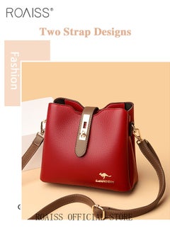 roaiss Leather Women Shoulder Bag Women's Handbag Elegant Patent Leather Bag Waterproof Handbag Shoulder Bag Women Large Capacity Bag  - Image 5