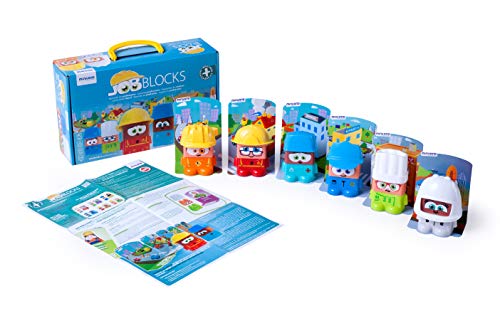 Miniland Job Blocks Board Game for Toddlers Age 2 - Preschoolers Age 4, Teaches Careers, Diversity, Fun Language Development, Pretend Play - Image 1