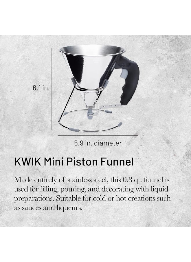 De Buyer - De Buyer 3353.00 Kwik Mini Piston Funnel Black - Image 1