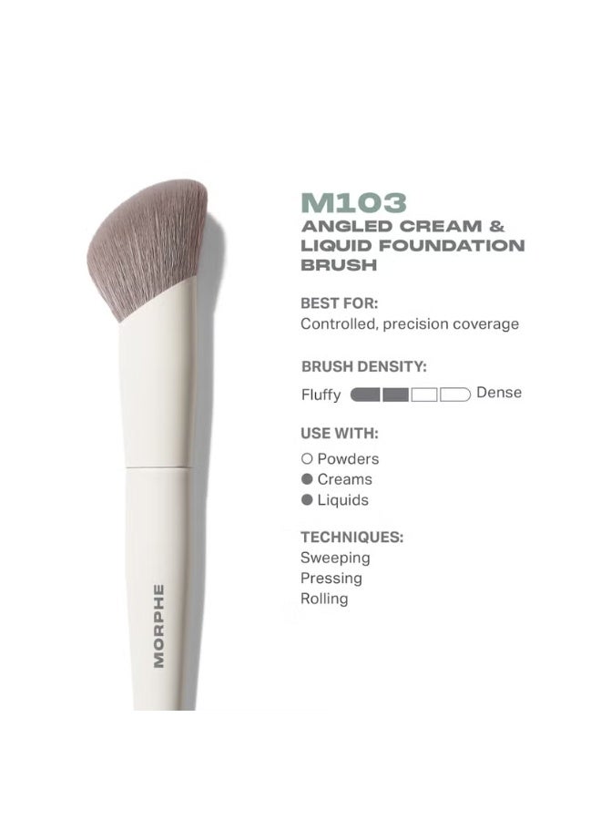 Morphe M103 Angled Cream & Liquid Foundation Brush - Image 3