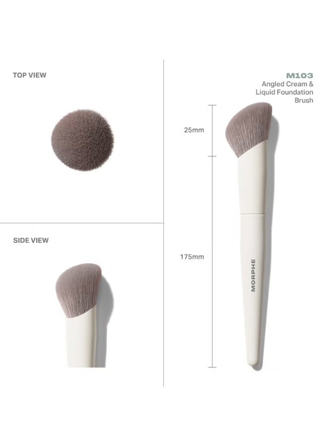 Morphe M103 Angled Cream & Liquid Foundation Brush - Image 4