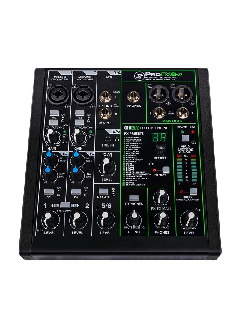 Mackie Hardware Bundle with Mackie ProFX6v3 Mixer, EM-89D Dynamic Microphone, MC-100 Closed-back Headphones, and Other Accessories - Image 2