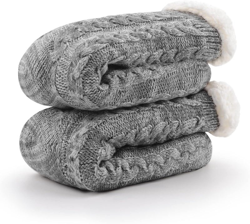 SIMIYA Mens Warm Fleece Lined Winter Soft Non Slip Socks Christmas Mens Slipper Socks (One size fits 6-12) - Image 2