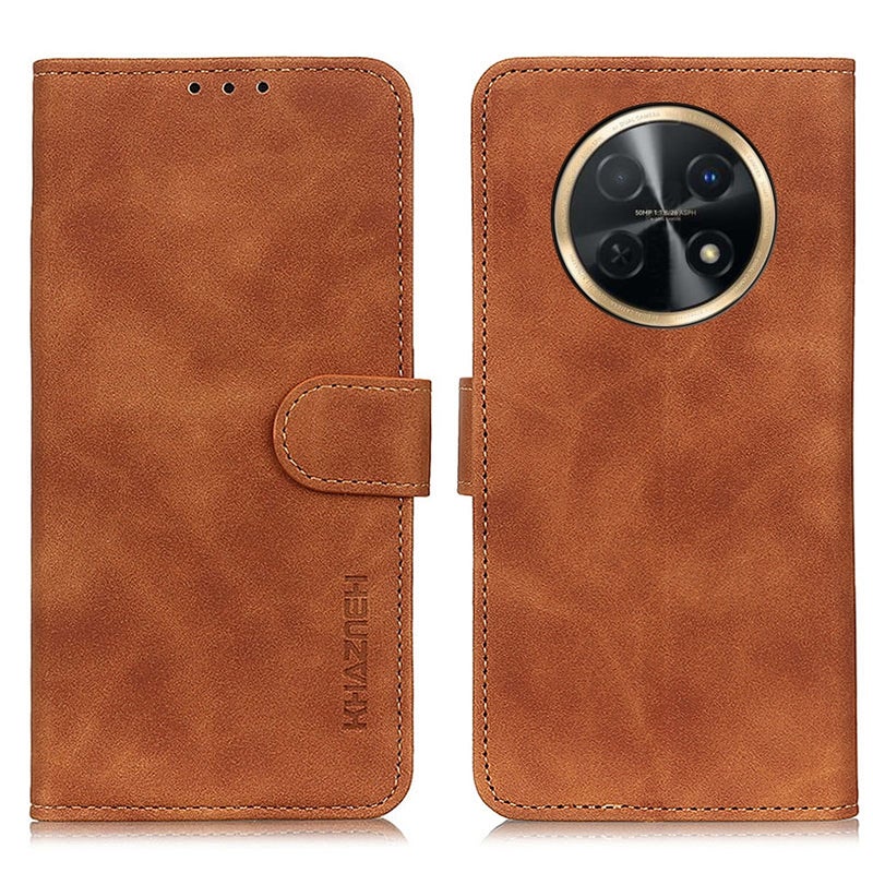 HuHa Protective Cover For Huawei Nova Y91 4G / Enjoy 60X KHAZNEH Retro Texture Horizontal Flip Leather Phone Case(Brown) - Image 1