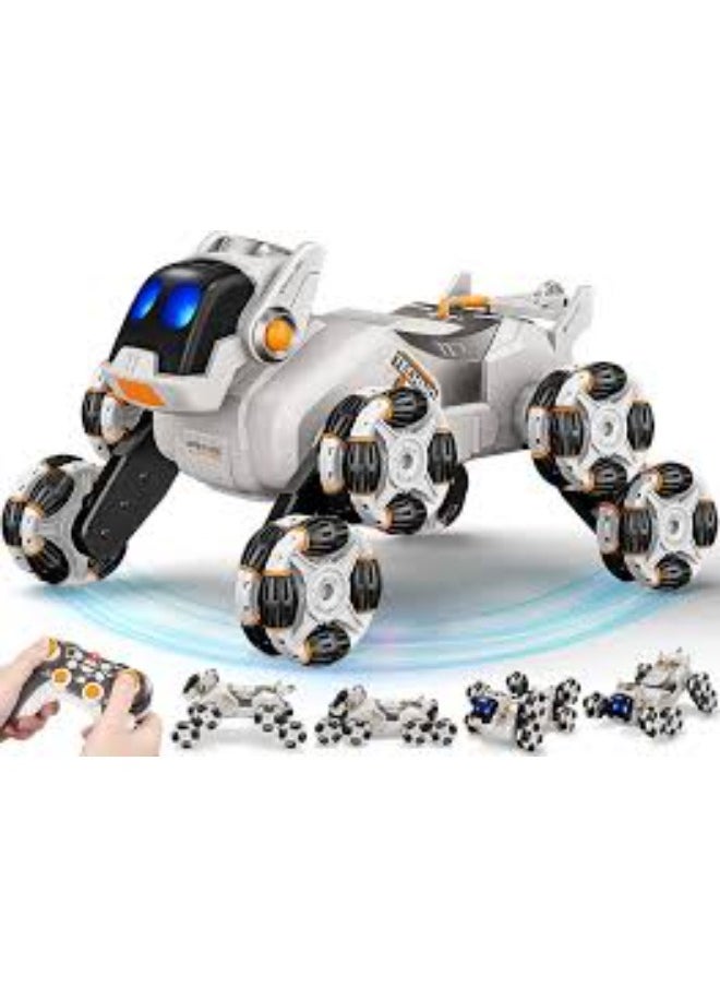 TOY GARDEN Futuristic Remote Control Robot Dog Car with Omni-Directional Wheels and Transforming Design  - Image 2