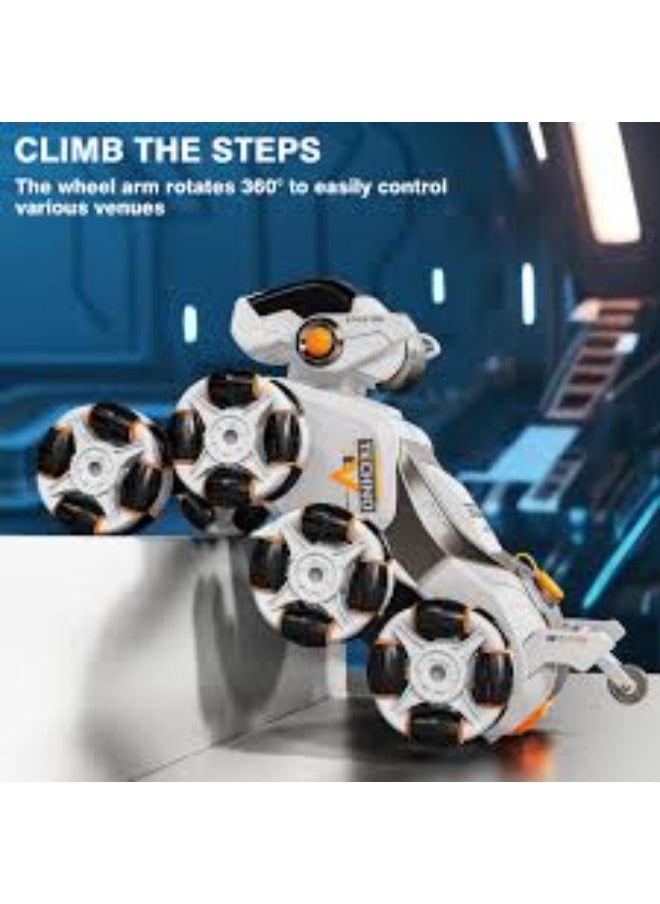 TOY GARDEN Futuristic Remote Control Robot Dog Car with Omni-Directional Wheels and Transforming Design  - Image 3