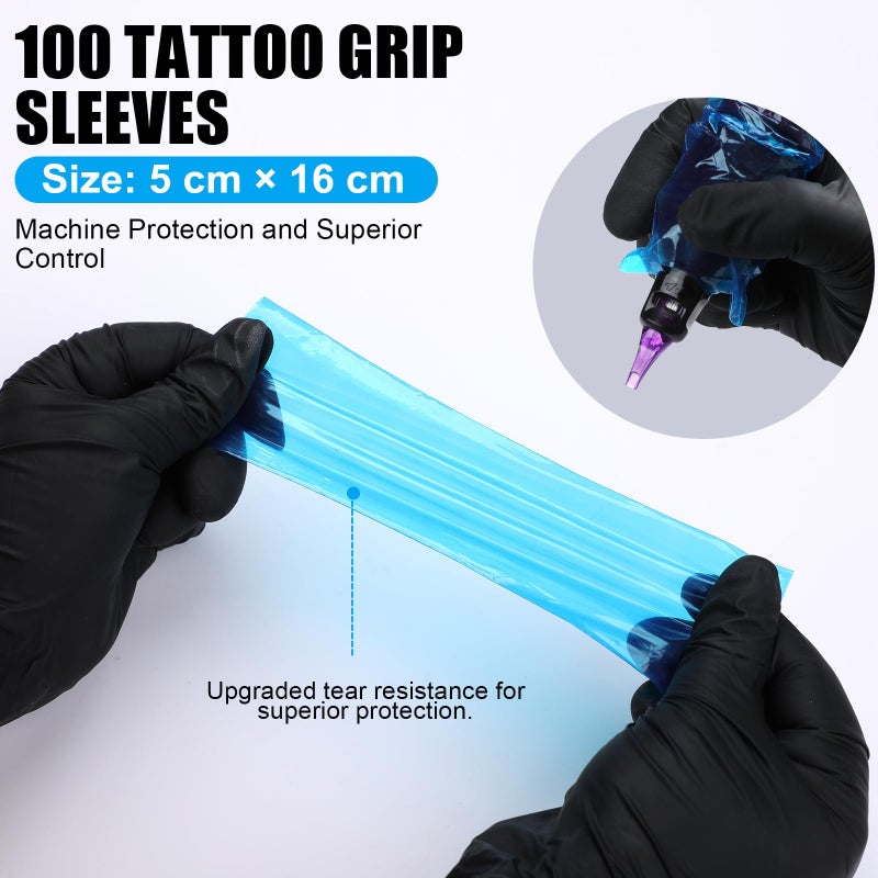 HAWINK Tattoo Practice Skins 3MM with Transfer Paper Thick Fake Skin 5Pcs Tattoo Papers and 5Pcs Double Sided Blank,Tattoo Pen Covers*100,color wheel card Other accessories TC637KIT - Image 2