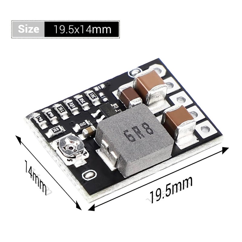 TERRIFI محول طاقة DC 5V، وحدة تنظيم الجهد المصغرة من 4.5-20V إلى 5V، لوح تحويل من 12V إلى 9V إلى 5V، مصدر طاقة ثابت قابل للتعديل بقدرة 3A و10W، 5 قطع - Image 5