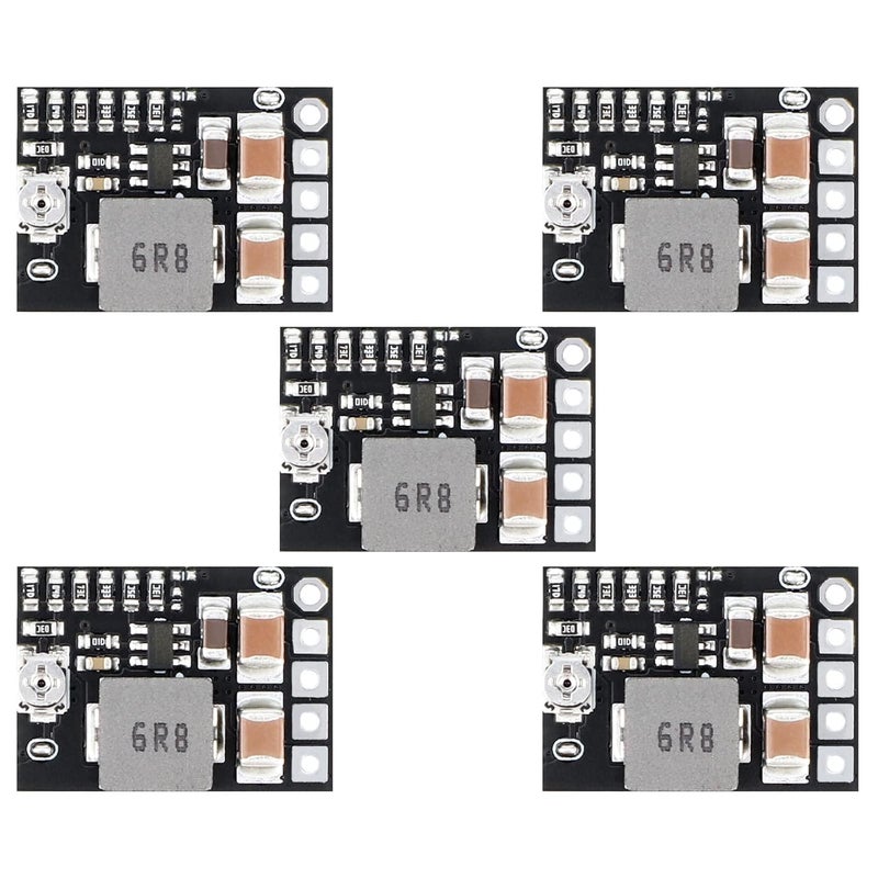 TERRIFI محول طاقة DC 5V، وحدة تنظيم الجهد المصغرة من 4.5-20V إلى 5V، لوح تحويل من 12V إلى 9V إلى 5V، مصدر طاقة ثابت قابل للتعديل بقدرة 3A و10W، 5 قطع - Image 2