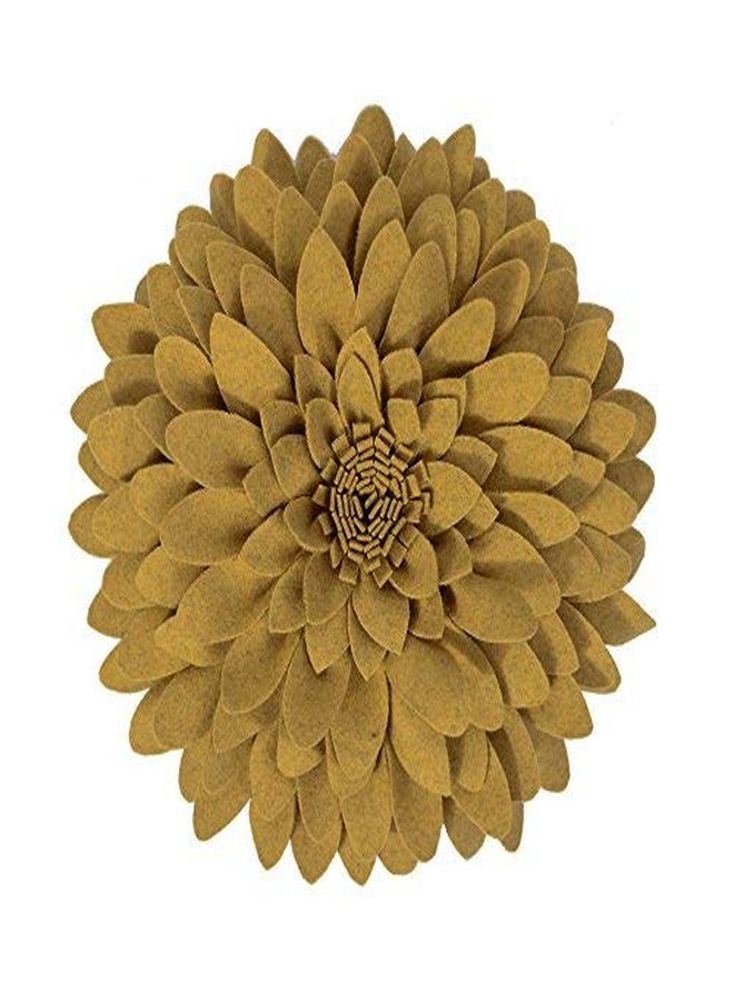OiseauVoler 3D Flower Decorative Throw Pillows with Inserts Included Handmade Round Pillow Accent Cushions Home Couch Chair Decor Yellow 13 x 13 Inch - Image 1