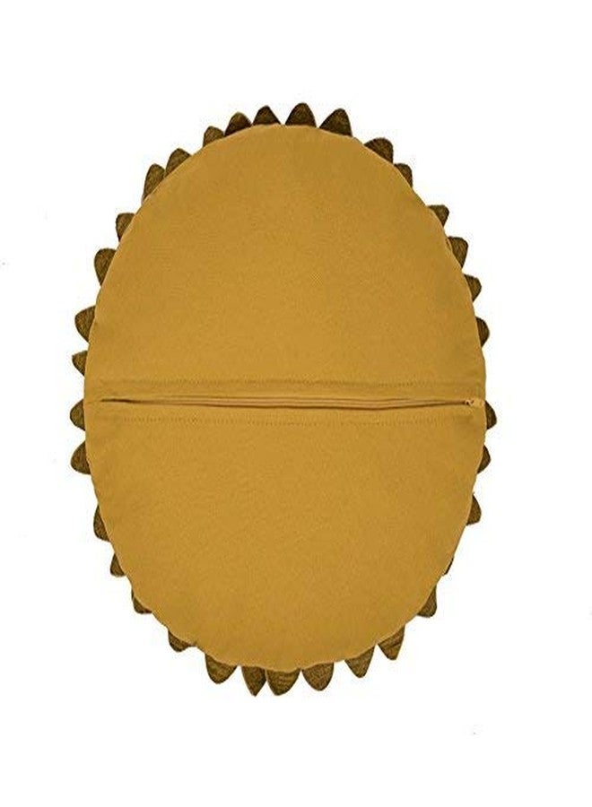 OiseauVoler 3D Flower Decorative Throw Pillows with Inserts Included Handmade Round Pillow Accent Cushions Home Couch Chair Decor Yellow 13 x 13 Inch - Image 2