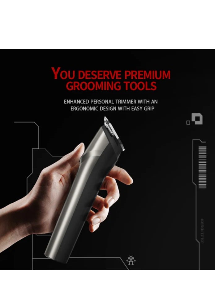 ENCHEN - Beardo 2 Cordless Trimmer for Men – 8000RPM Ultra-Sharp Stainless Steel Blades, 1200mAh Rechargeable Battery, Type-C Fast Charging, LED Indicator, Travel Lock, 4 Adjustable Guide Combs (3mm-12mm) – Black - Image 1