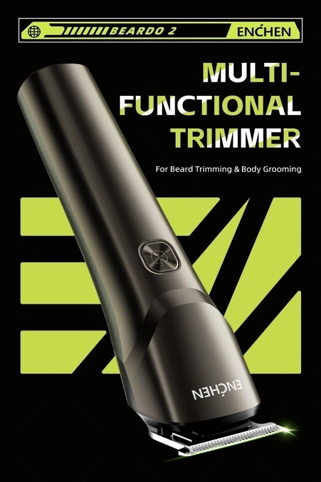 ENCHEN Beardo 2 Cordless Trimmer for Men – 8000RPM Ultra-Sharp Stainless Steel Blades, 1200mAh Rechargeable Battery, Type-C Fast Charging, LED Indicator, Travel Lock, 4 Adjustable Guide Combs (3mm-12mm) – Black - Image 2