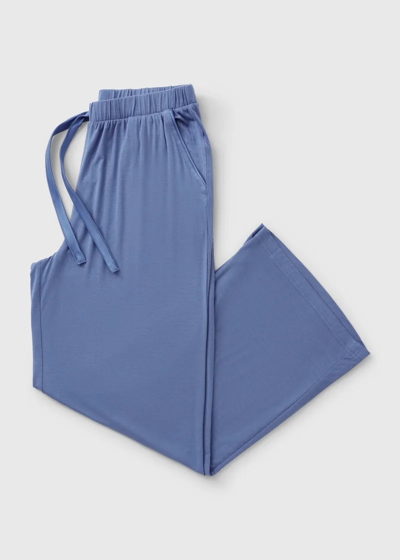 ماتلان Blue Wide Leg Pyjama Bottoms