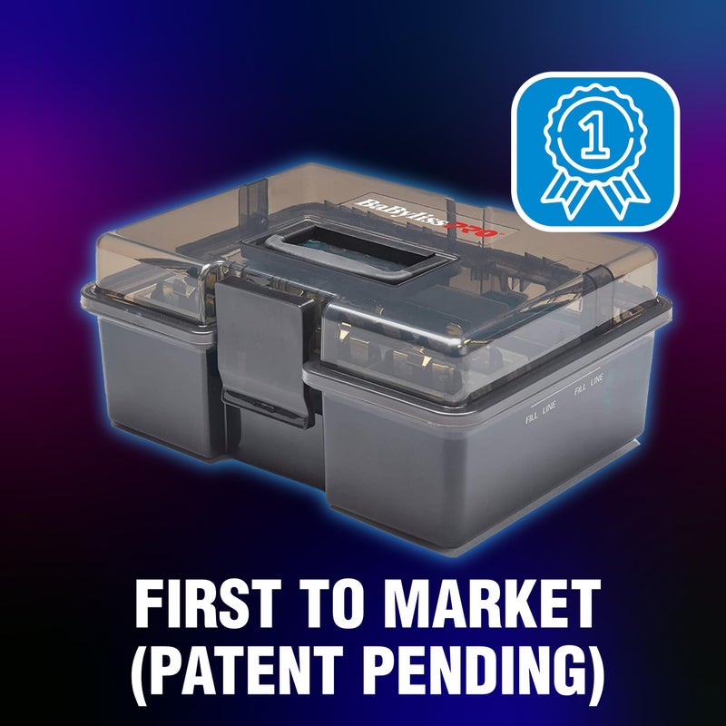 BaBylissPRO BarberSONIC Disinfectant Storage Box for Clipper & Trimmer Blades, Guards and Barber Accessories - Image 4
