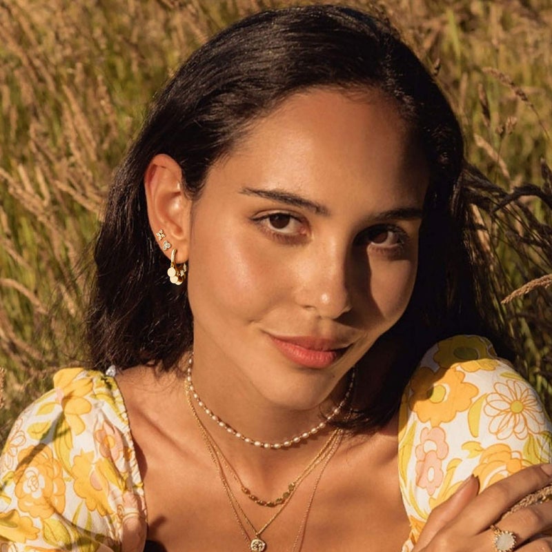 Mevecco Gold Disc Tassel Huggie Hoop Earrings 18K Gold Plated Dainty Small Disk Tassel Dangle Drop Huggy Sleeper Earrings for Women for Her - Image 3