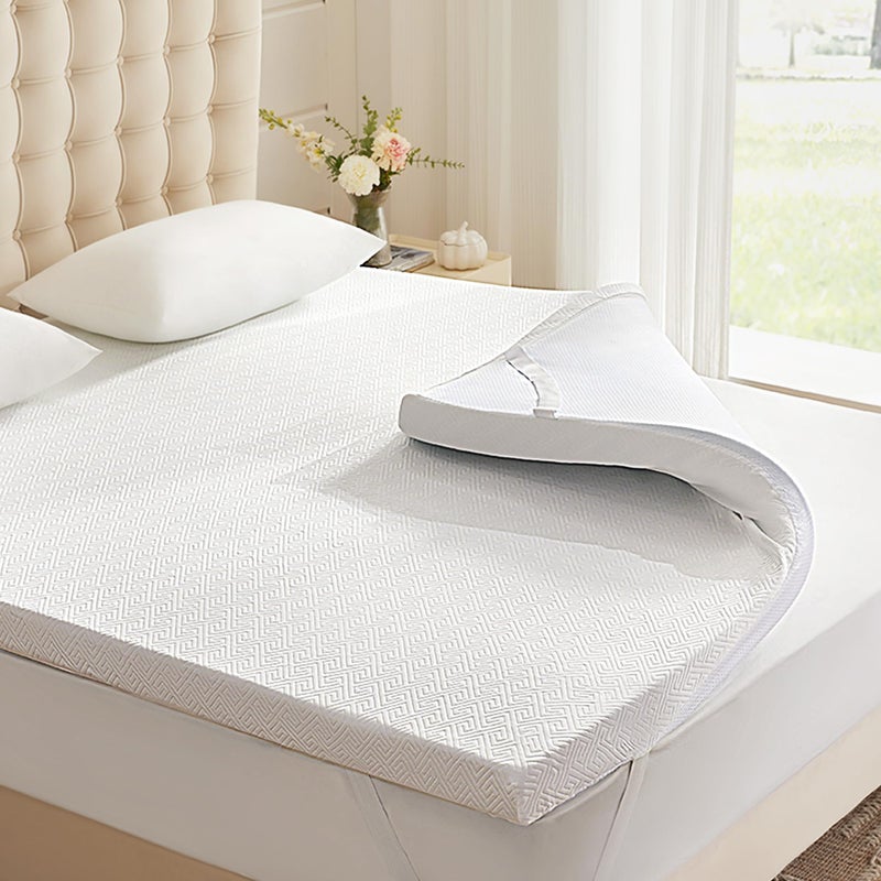 Eiayeebil 2 Inch Memory Foam Mattress Topper Twin, Memory Foam Pad with Removable & Washable Cover, Bed Topper for Back Pain, Non-Slip Ventilated Design, Twin Size - Image 1