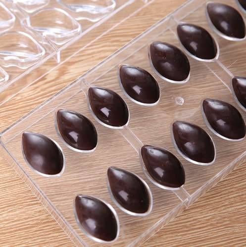 HAPYLY 16 Grid Water Drop Shape Chocolate Candy Mold PC Polycarbonate Chocolate Making Mould (Water Drop Shape) - Image 2