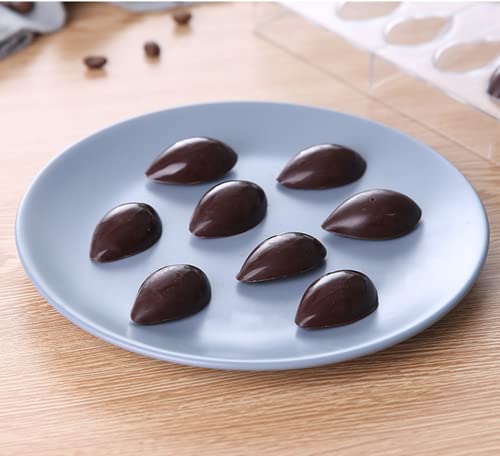 HAPYLY 16 Grid Water Drop Shape Chocolate Candy Mold PC Polycarbonate Chocolate Making Mould (Water Drop Shape) - Image 3