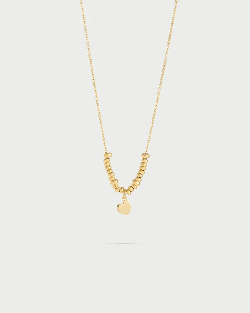 Rue Des Mill Chocker micro rings - heart - yellow gold