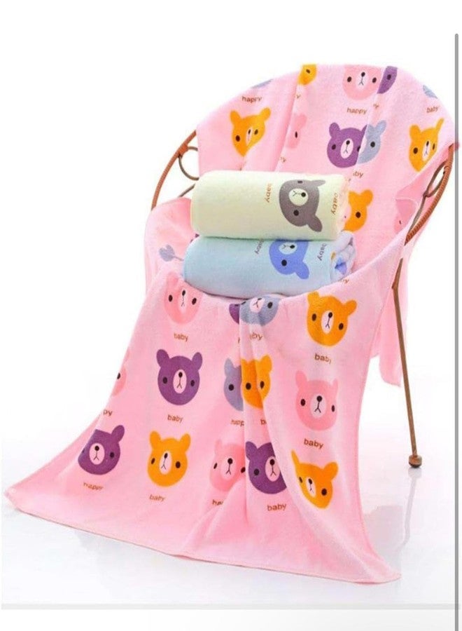 Closecret Cotton Printed Baby Bath Towel - Quick-Dry, Super Soft & Absorbent Gentle on Skin | Perfect for Newborns Infants & Toddlers (0-1 Year) (Cute Cartoon Characters) (Light (Pack of 1)) - Image 1