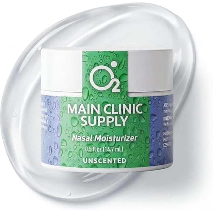 Main Clinic Supply Nasal Moisturizer Gel for Dry Nose Relief | Hydrating Nasal Gel for Dryness, CPAP Users, Oxygen Therapy | for Nosebleeds, Cannula Use - Image 1