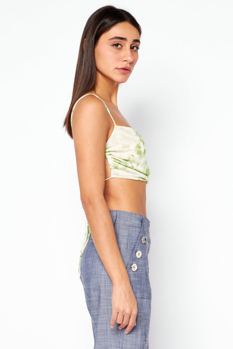 NA-KD Hanna Schonberg x NA-KD Women Square Neck Sleeveless Textured Crop Top, Multicolor - Image 4