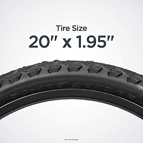 SCHWINN إطار دراجة شوين بديل، 20" × 1.95" إطار دراجة هجينة بنمط مداس عالي الجر، مداس مركب، يناسب عجلات الدراجات 20 بوصة، نطاق PSI من 35 إلى 60 - Image 5