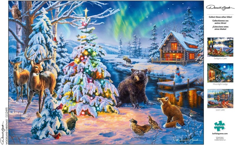 Buffalo Games â€“ Darrell Bush - Woodland Christmas - 1000 Piece Holiday Jigsaw Puzzle - Festive Puzzles for Adults â€“ Precision-Cut Pieces, Winter Artwork, and Hours of Relaxing Fun - Image 5