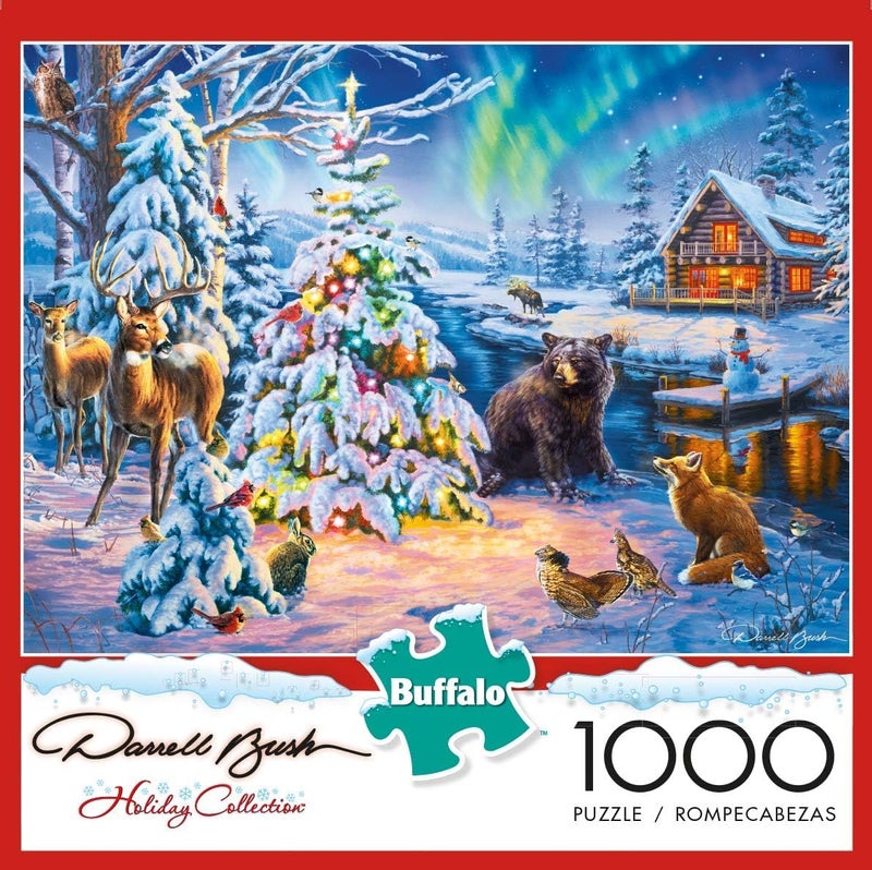 Buffalo Games â€“ Darrell Bush - Woodland Christmas - 1000 Piece Holiday Jigsaw Puzzle - Festive Puzzles for Adults â€“ Precision-Cut Pieces, Winter Artwork, and Hours of Relaxing Fun - Image 3
