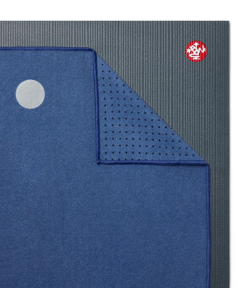 Manduka Yogitoes Hot Yoga Mat Towel - 71" | Moisture Activated Grip | Patented Silicone Nubs | Highly Absorbent, Durable & Easy Care | Made from Recycled Materials | 71 x 24 Inches | Moon - Image 2