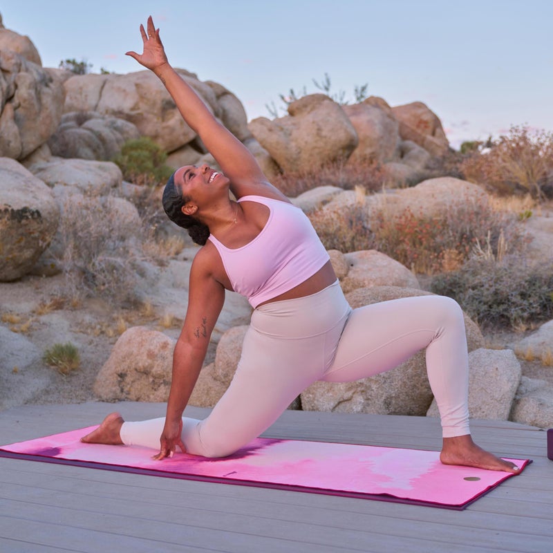 Manduka Yogitoes Hot Yoga Mat Towel - 71" | Moisture Activated Grip | Patented Silicone Nubs | Highly Absorbent, Durable & Easy Care | Made from Recycled Materials | 71 x 24 Inches | Moon - Image 5